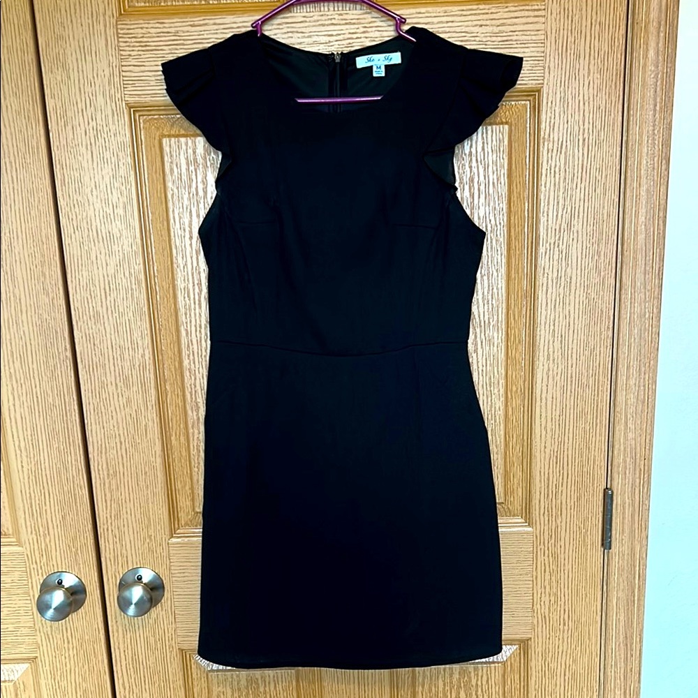 She + Sky Black Bodycon Mini Dress